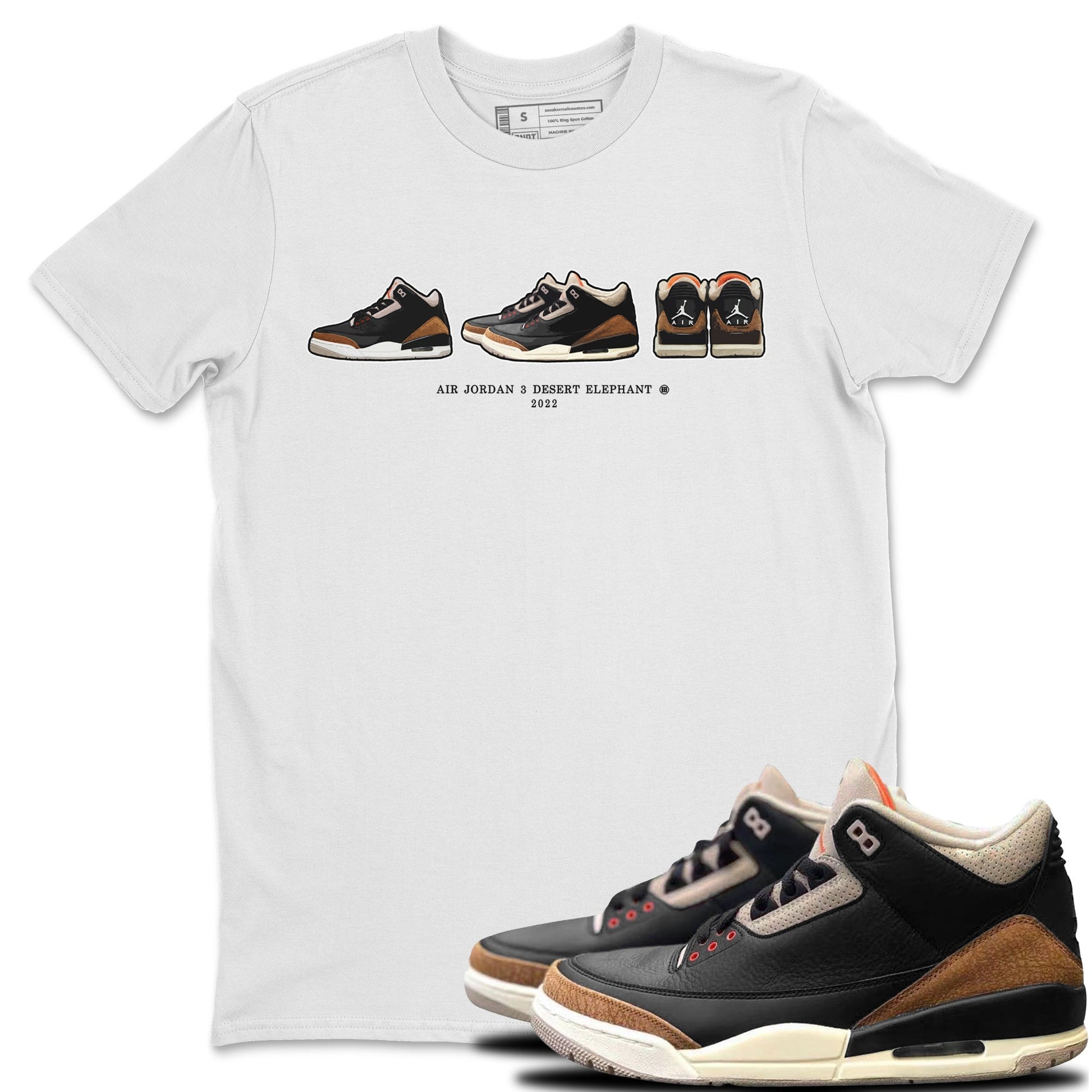 Jordan 3 Desert Elephant Sneaker Match Tees Air Jordan 3 Prelude Sneaker Tees Jordan 3 Desert Elephant Sneaker Release Tees Unisex Shirts
