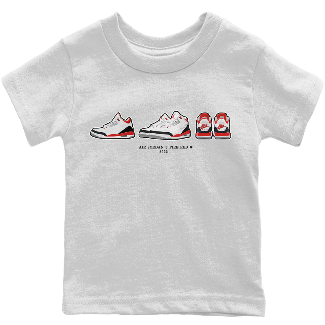 Jordan 3 Fire Red Sneaker Match Tees Air Jordan 3 Prelude Sneaker Tees Jordan 3 Fire Red Sneaker Release Tees Kids Shirts