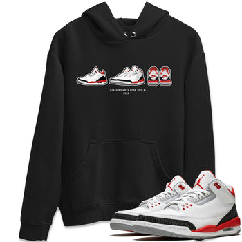 Jordan 3 Fire Red Sneaker Match Tees Air Jordan 3 Prelude Sneaker Tees Jordan 3 Fire Red Sneaker Release Tees Unisex Shirts