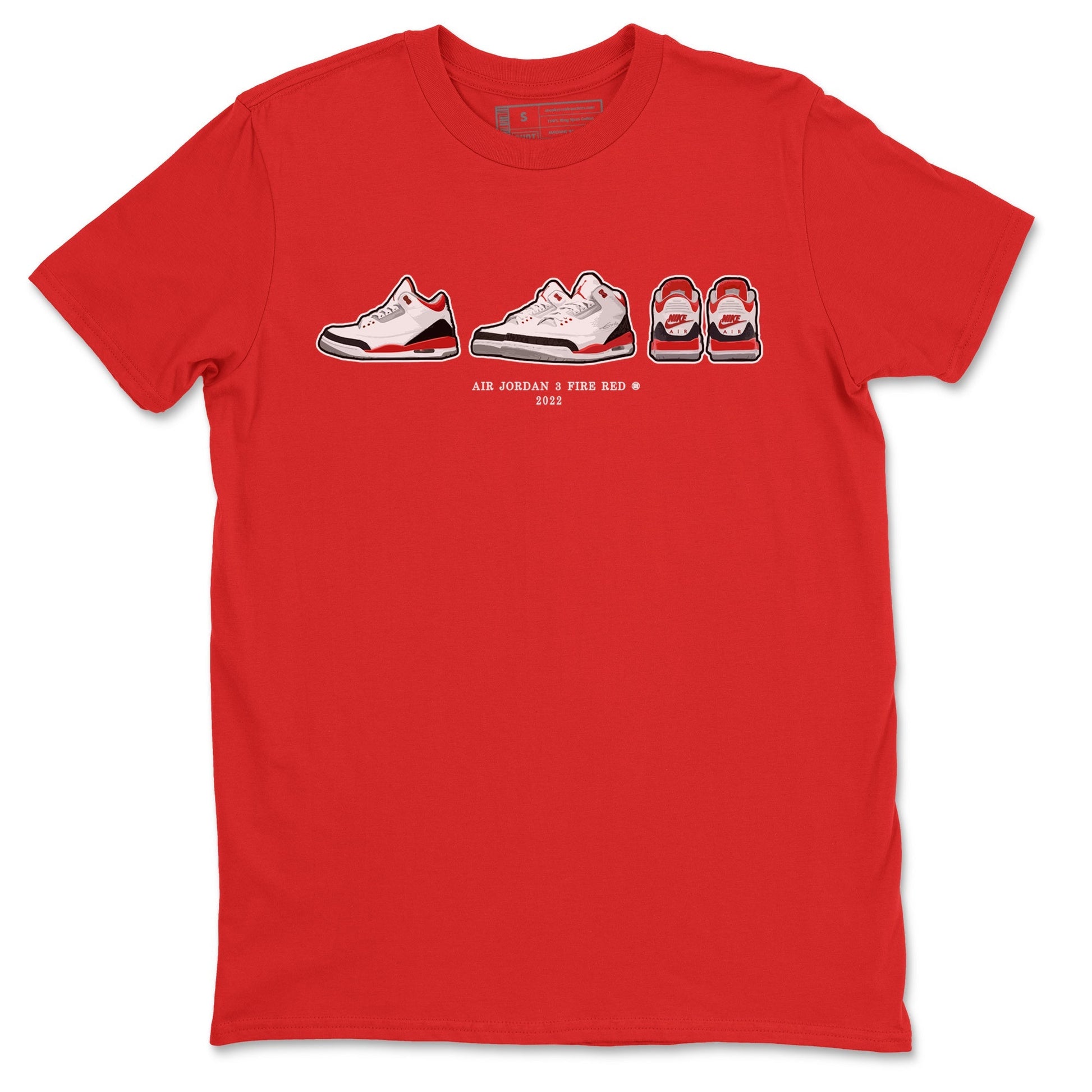 Jordan 3 Fire Red Sneaker Match Tees Air Jordan 3 Prelude Sneaker Tees Jordan 3 Fire Red Sneaker Release Tees Unisex Shirts