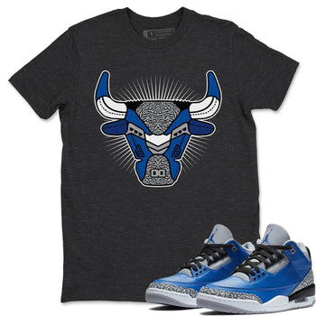 Jordan 3 Varsity Royal Sneaker Match Tees Bull Head Sneaker Tees Jordan 3 Varsity Royal Sneaker Release Tees Unisex Shirts