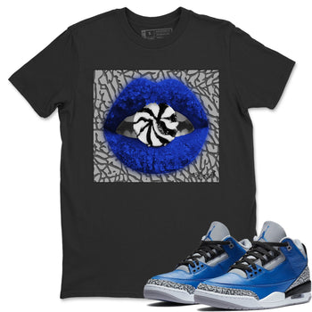 Jordan 3 Varsity Royal Sneaker Match Tees Lips Candy Sneaker Tees Jordan 3 Varsity Royal Sneaker Release Tees Unisex Shirts