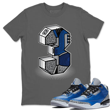 Jordan 3 Varsity Royal Sneaker Match Tees Three Statue Sneaker Tees Jordan 3 Varsity Royal Sneaker Release Tees Unisex Shirts