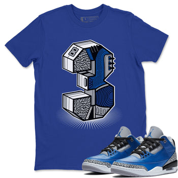 Jordan 3 Varsity Royal Sneaker Match Tees Three Statue Sneaker Tees Jordan 3 Varsity Royal Sneaker Release Tees Unisex Shirts