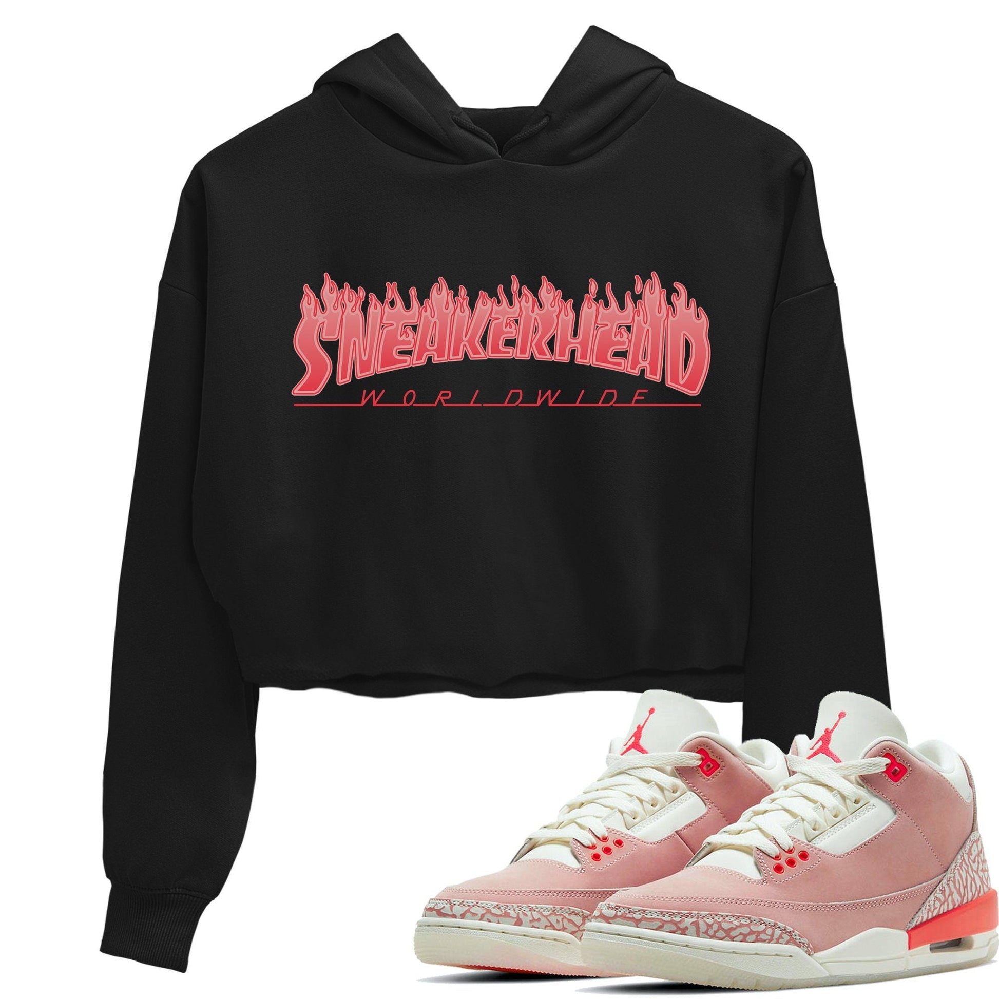 Jordan 3 Rust Pink Sneaker Match Tees Fire Sneakerhead Sneaker Tees Jordan 3 Rust Pink Sneaker Release Tees Women's Shirts