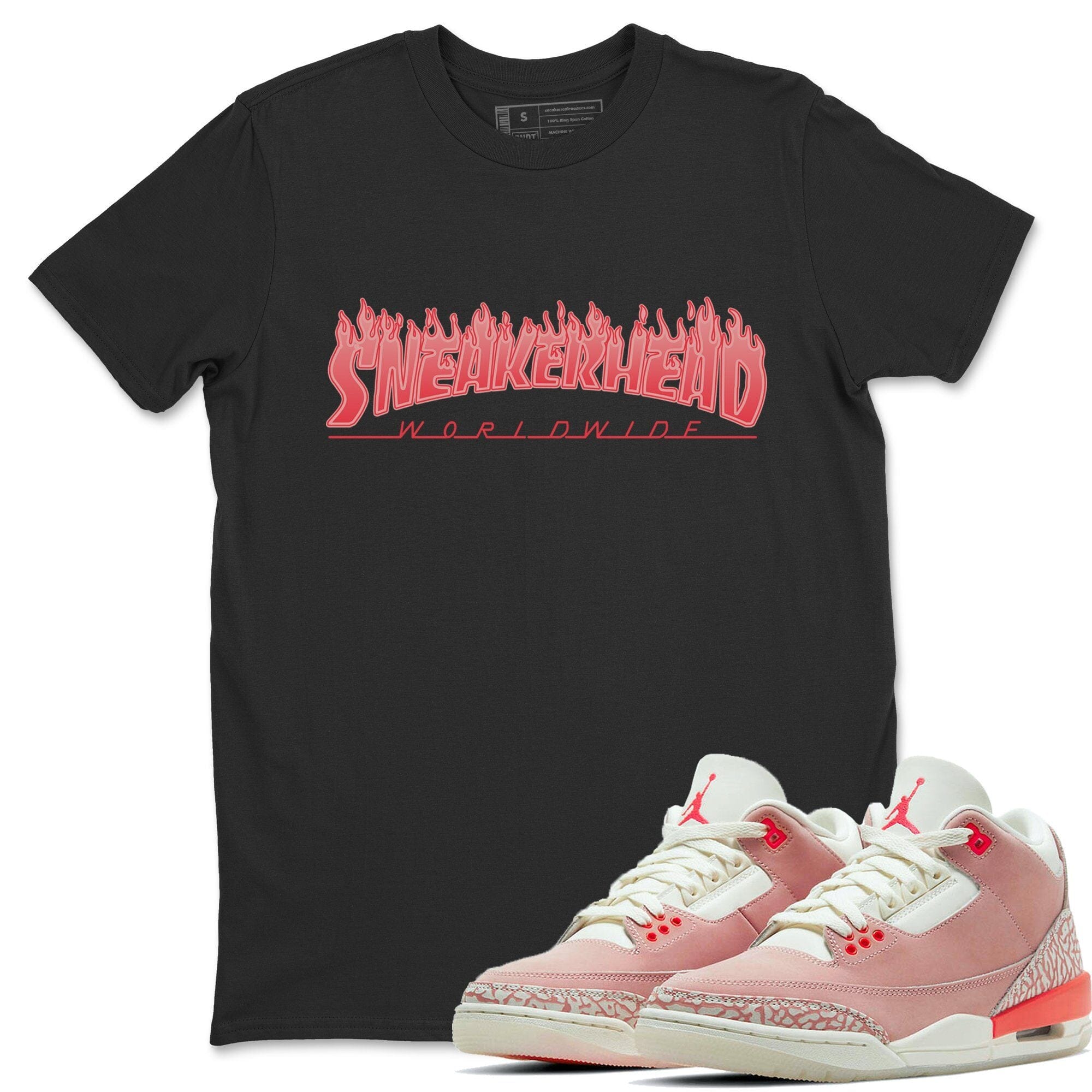 Jordan 3 Rust Pink Sneaker Match Tees Fire Sneakerhead Sneaker Tees Jordan 3 Rust Pink Sneaker Release Tees Unisex Shirts