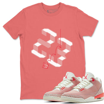 Jordan 3 Rust Pink Sneaker Match Tees Steps Sneaker Tees Jordan 3 Rust Pink Sneaker Release Tees Unisex Shirts