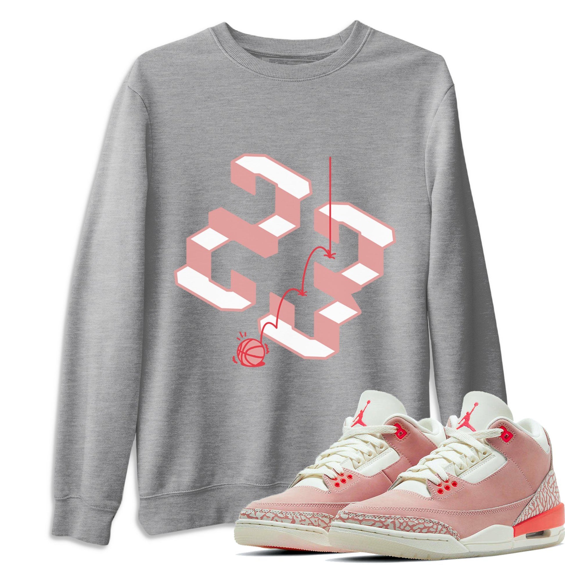Jordan 3 Rust Pink Sneaker Match Tees Steps Sneaker Tees Jordan 3 Rust Pink Sneaker Release Tees Unisex Shirts