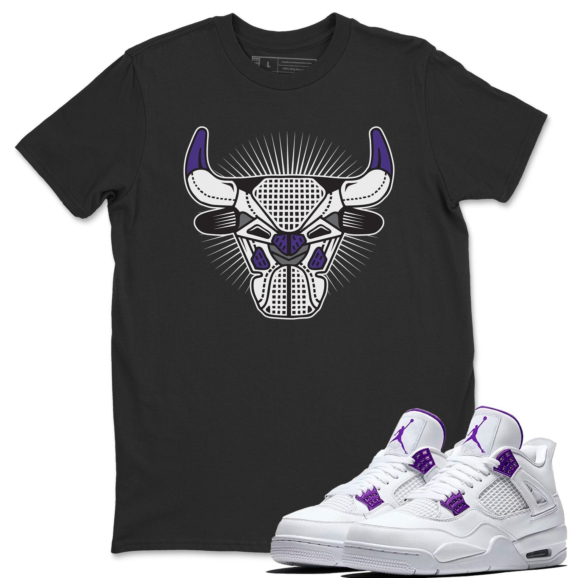 Jordan 4 Court Purple Sneaker Match Tees Bull Head Sneaker Tees Jordan 4 Court Purple Sneaker Release Tees Unisex Shirts