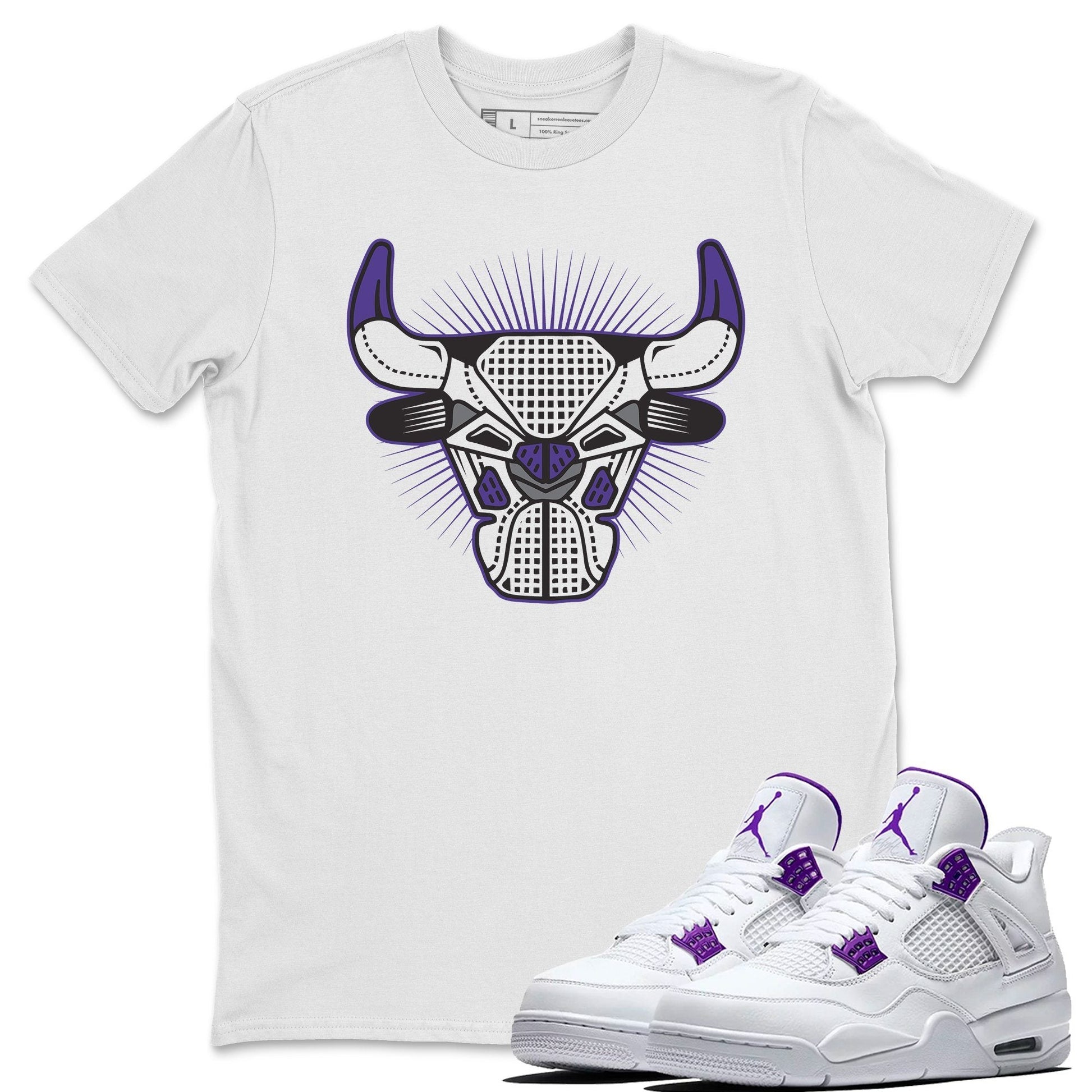 Jordan 4 Court Purple Sneaker Match Tees Bull Head Sneaker Tees Jordan 4 Court Purple Sneaker Release Tees Unisex Shirts
