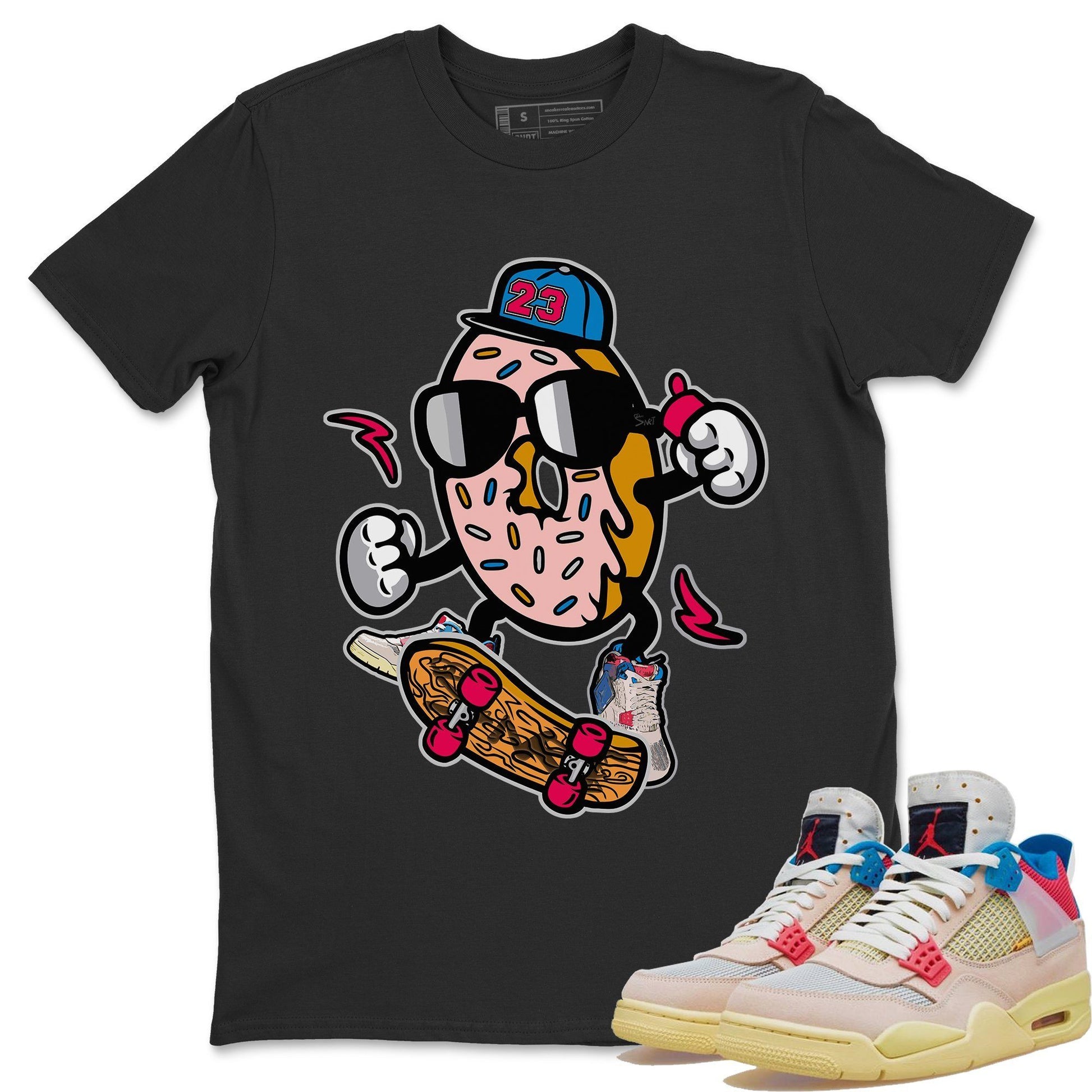 Jordan 4 Union Guava Ice Sneaker Match Tees Donut Skater Sneaker Tees Jordan 4 Union Guava Ice Sneaker Release Tees Unisex Shirts