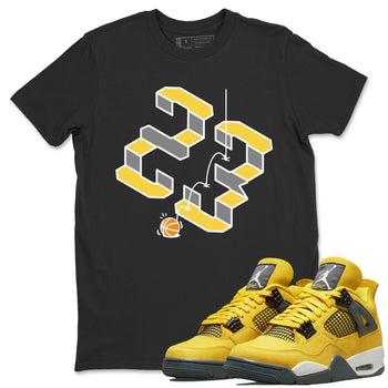 Jordan 4 Lightning Sneaker Match Tees Steps Sneaker Tees Jordan 4 Lightning Sneaker Release Tees Unisex Shirts