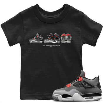 Jordan 4 Infrared Sneaker Match Tees Air Jordan 4 Prelude Sneaker Tees Jordan 4 Infrared Sneaker Release Tees Kids Shirts