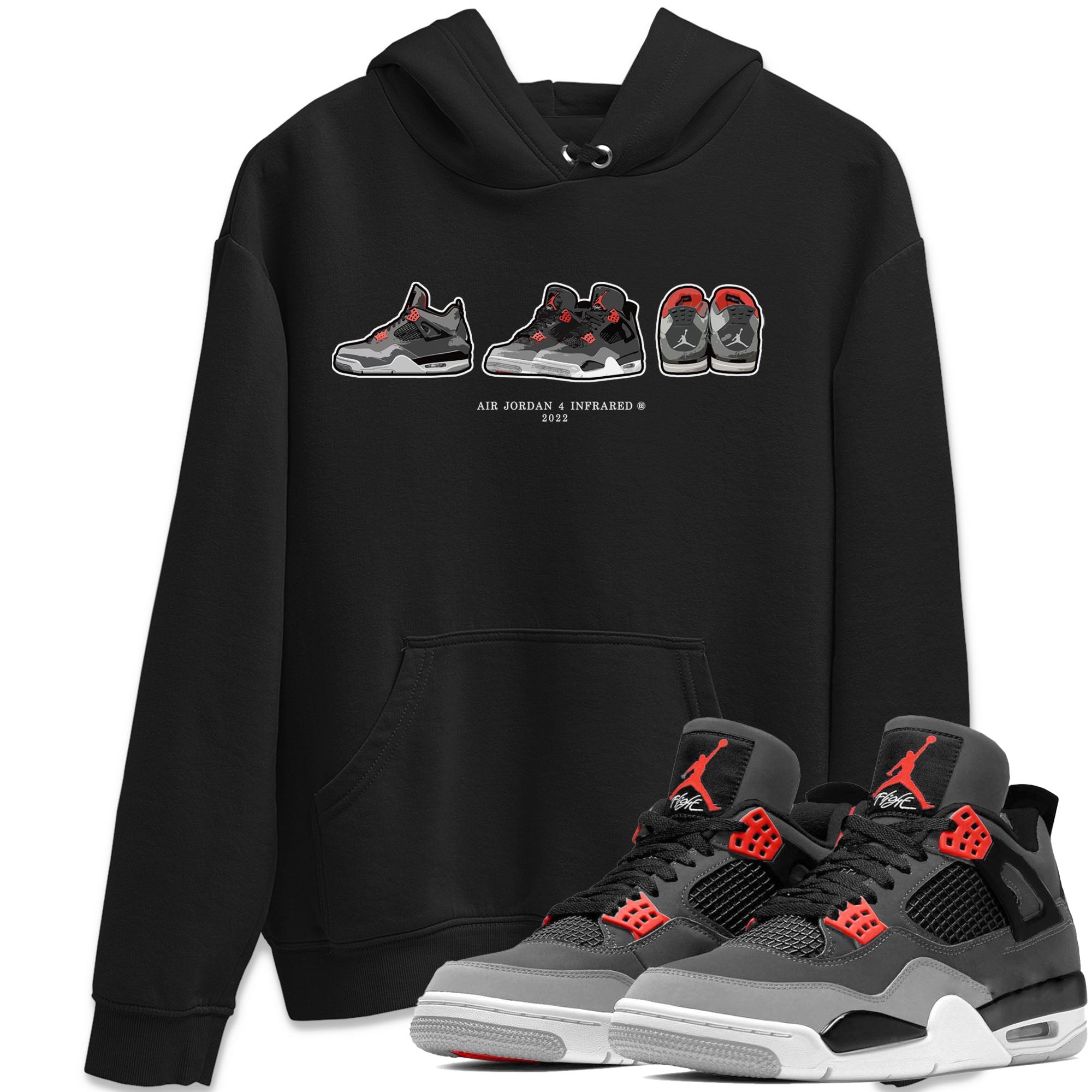 Jordan 4 Infrared Sneaker Match Tees Air Jordan 4 Prelude Sneaker Tees Jordan 4 Infrared Sneaker Release Tees Unisex Shirts