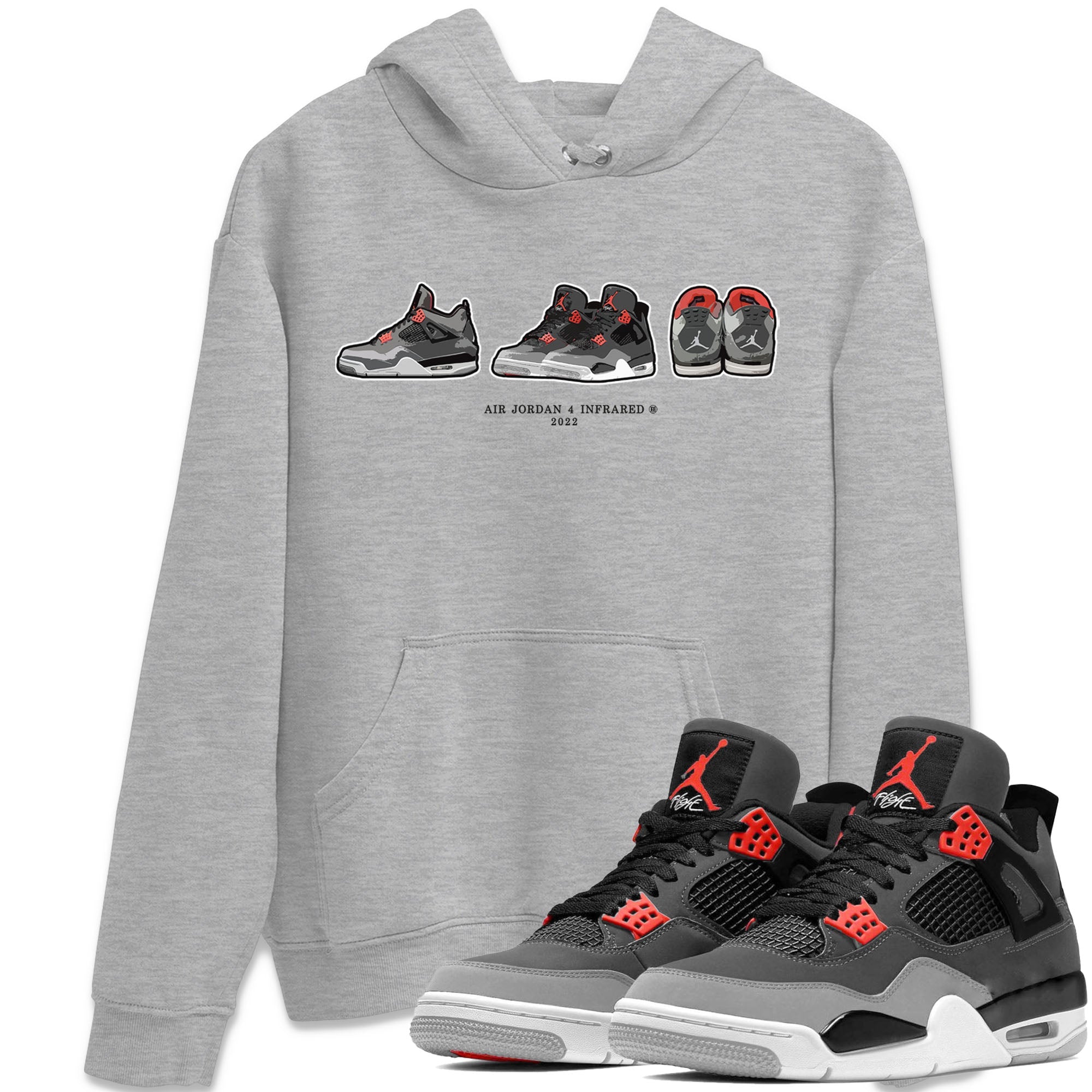 Jordan 4 Infrared Sneaker Match Tees Air Jordan 4 Prelude Sneaker Tees Jordan 4 Infrared Sneaker Release Tees Unisex Shirts