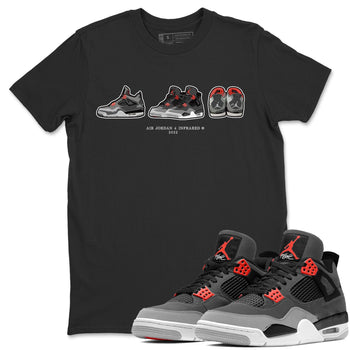 Jordan 4 Infrared Sneaker Match Tees Air Jordan 4 Prelude Sneaker Tees Jordan 4 Infrared Sneaker Release Tees Unisex Shirts