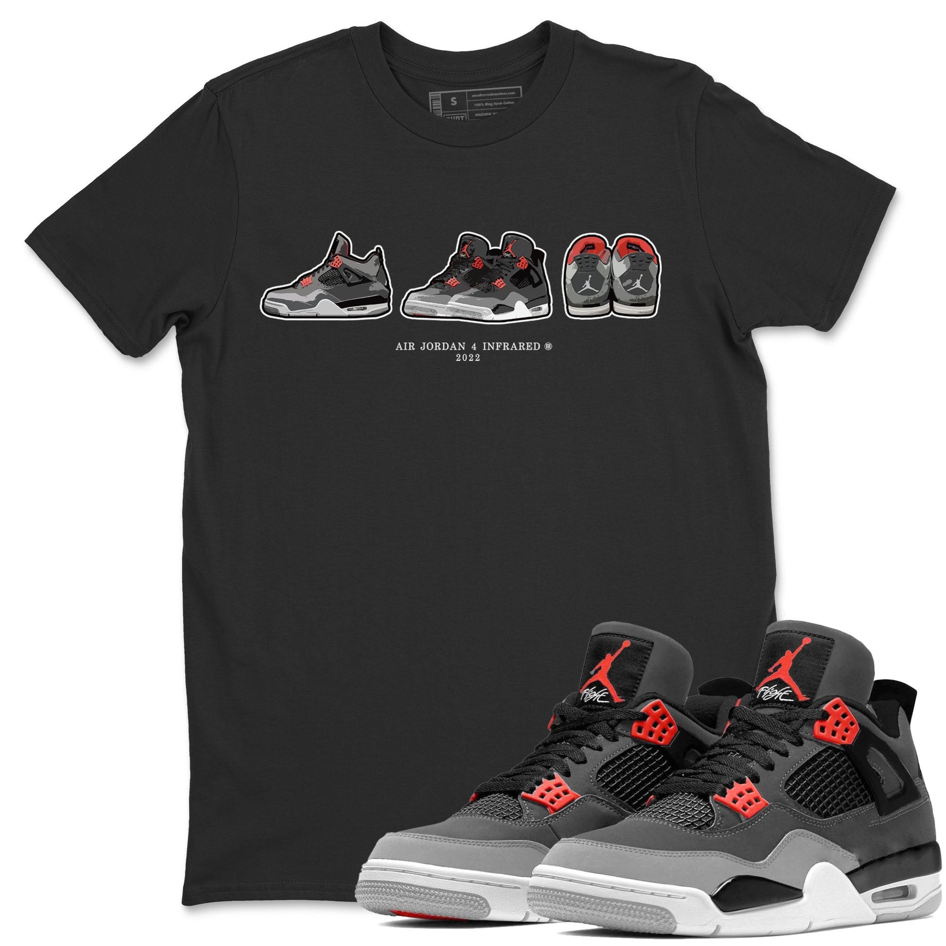 Jordan 4 Infrared Sneaker Match Tees Air Jordan 4 Prelude Sneaker Tees Jordan 4 Infrared Sneaker Release Tees Unisex Shirts