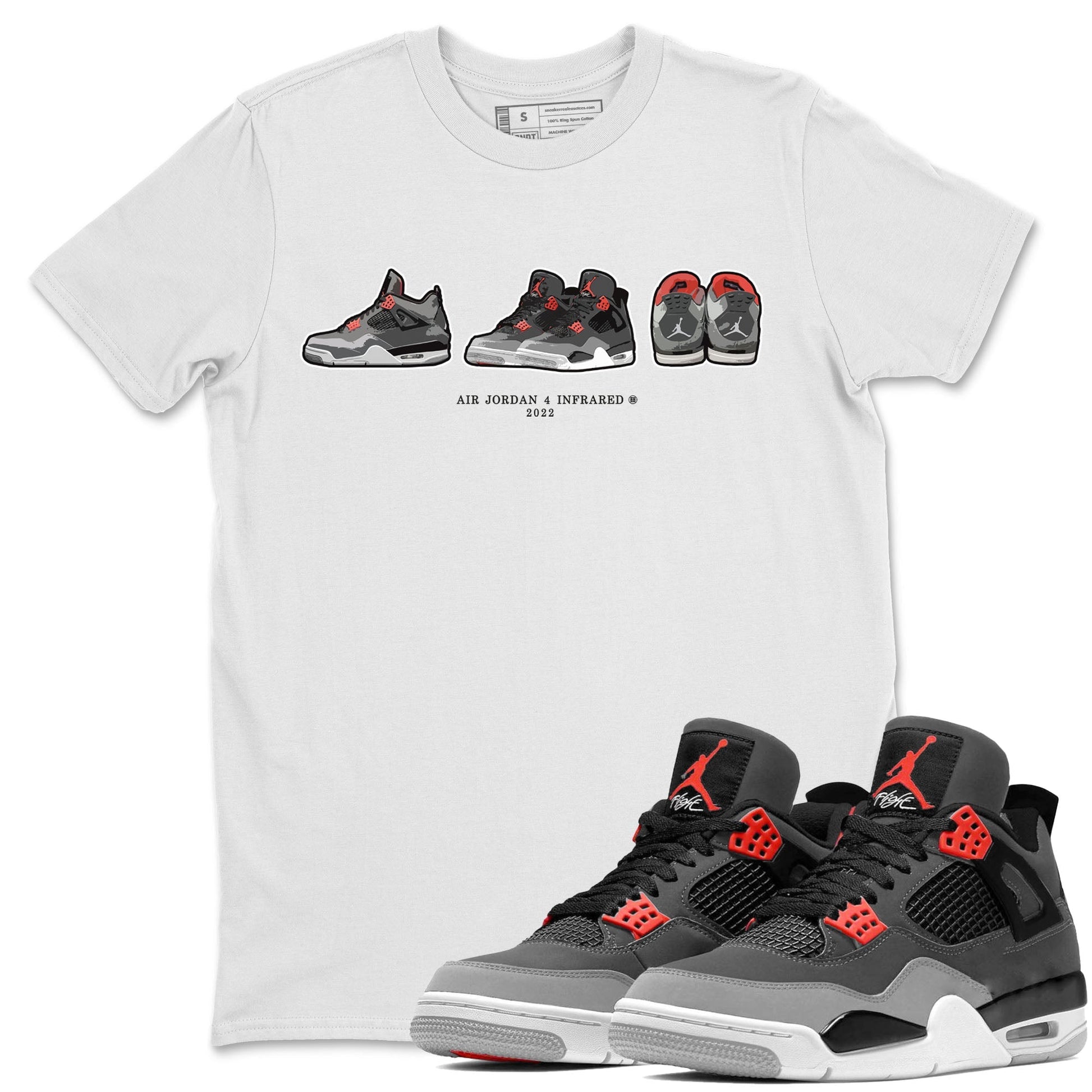 Jordan 4 Infrared Sneaker Match Tees Air Jordan 4 Prelude Sneaker Tees Jordan 4 Infrared Sneaker Release Tees Unisex Shirts