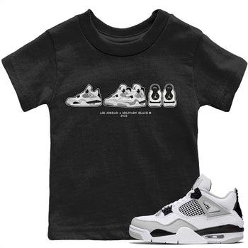 Jordan 4 Military Black Sneaker Match Tees Air Jordan 4 Prelude Sneaker Tees Jordan 4 Military Black Sneaker Release Tees Kids Shirts