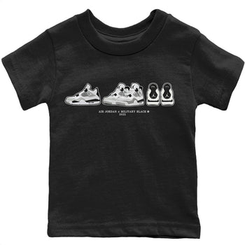 Jordan 4 Military Black Sneaker Match Tees Air Jordan 4 Prelude Sneaker Tees Jordan 4 Military Black Sneaker Release Tees Kids Shirts
