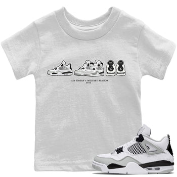 Jordan 4 Military Black Sneaker Match Tees Air Jordan 4 Prelude Sneaker Tees Jordan 4 Military Black Sneaker Release Tees Kids Shirts