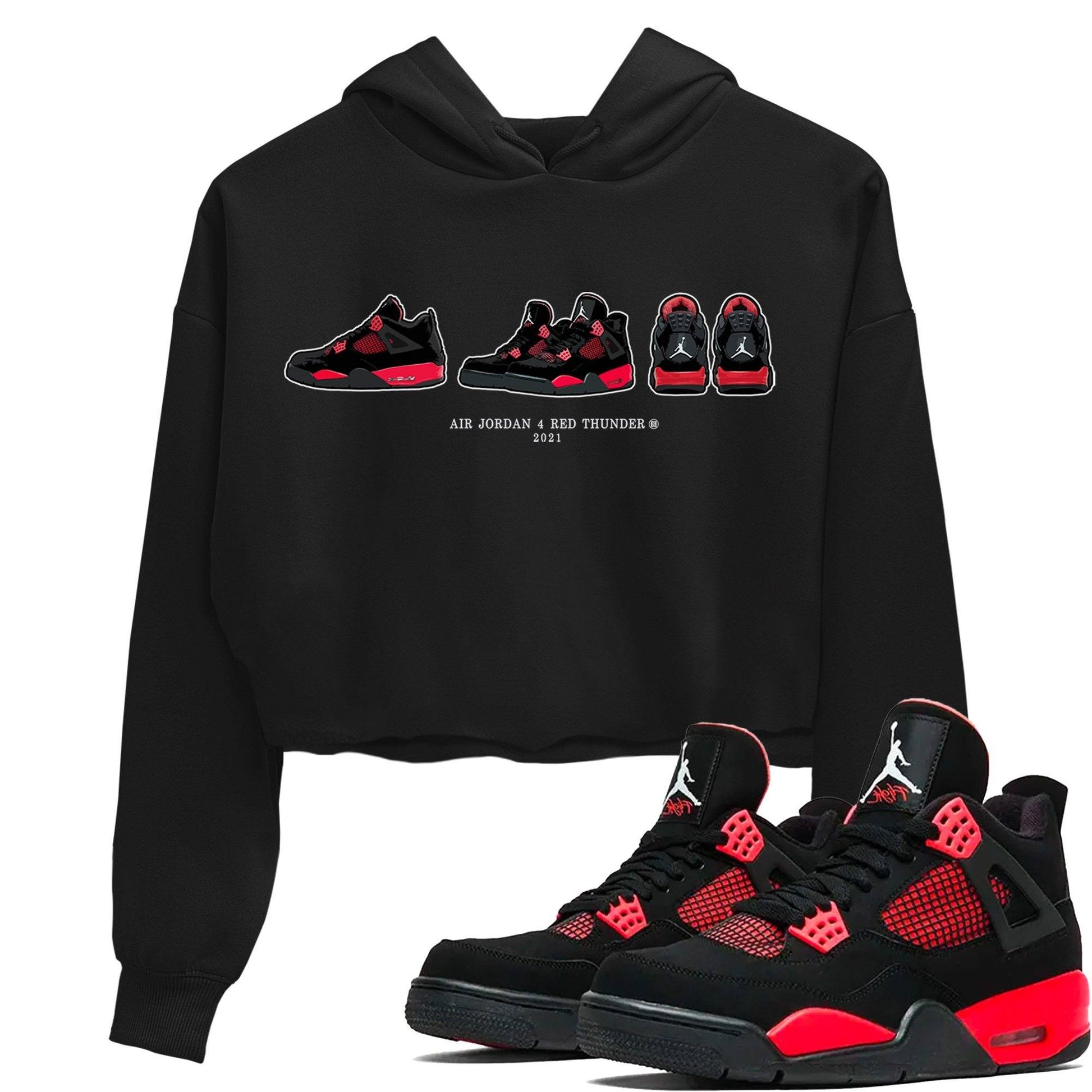 Jordan 4 Red Thunder Sneaker Match Tees Air Jordan 4 Prelude Sneaker Tees Jordan 4 Red Thunder Sneaker Release Tees Women's Shirts