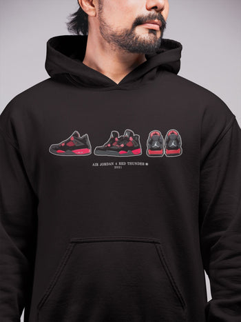 Jordan 4 Red Thunder Sneaker Match Tees Air Jordan 4 Prelude Sneaker Tees Jordan 4 Red Thunder Sneaker Release Tees Unisex Shirts