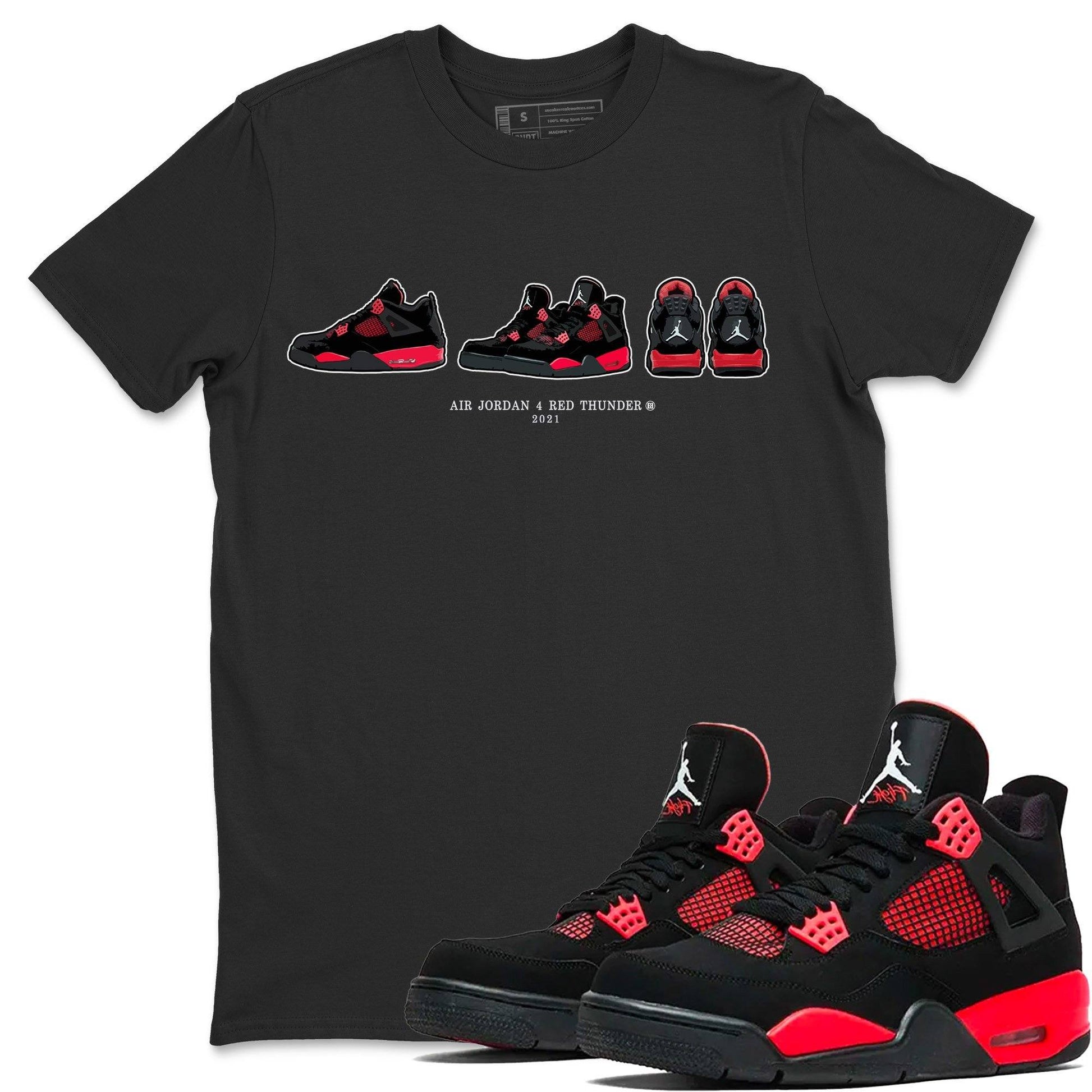 Jordan 4 Red Thunder Sneaker Match Tees Air Jordan 4 Prelude Sneaker Tees Jordan 4 Red Thunder Sneaker Release Tees Unisex Shirts