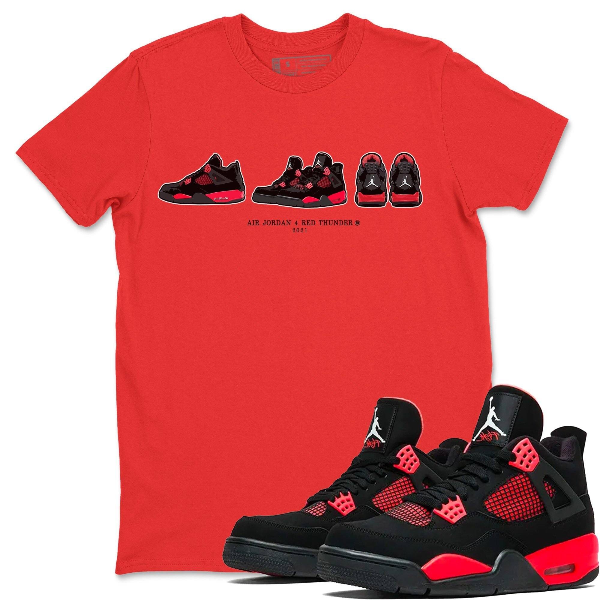 Jordan 4 Red Thunder Sneaker Match Tees Air Jordan 4 Prelude Sneaker Tees Jordan 4 Red Thunder Sneaker Release Tees Unisex Shirts