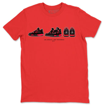 Jordan 4 Red Thunder Sneaker Match Tees Air Jordan 4 Prelude Sneaker Tees Jordan 4 Red Thunder Sneaker Release Tees Unisex Shirts