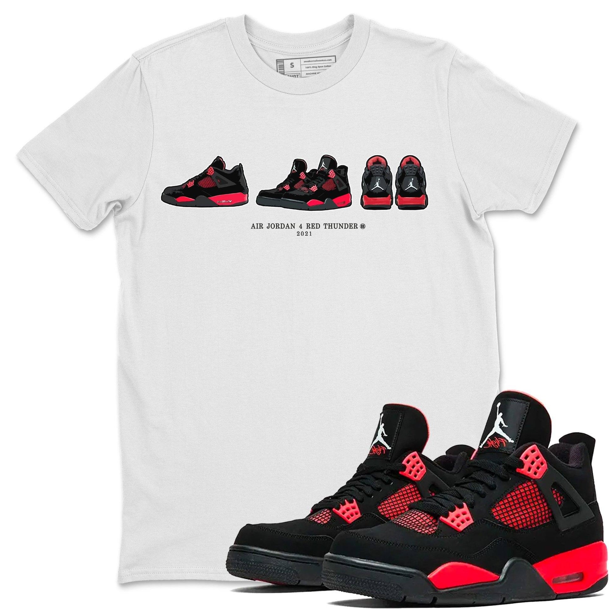 Jordan 4 Red Thunder Sneaker Match Tees Air Jordan 4 Prelude Sneaker Tees Jordan 4 Red Thunder Sneaker Release Tees Unisex Shirts