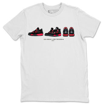 Jordan 4 Red Thunder Sneaker Match Tees Air Jordan 4 Prelude Sneaker Tees Jordan 4 Red Thunder Sneaker Release Tees Unisex Shirts