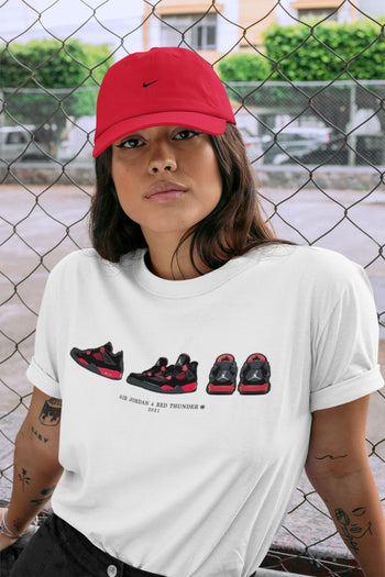 Jordan 4 Red Thunder Sneaker Match Tees Air Jordan 4 Prelude Sneaker Tees Jordan 4 Red Thunder Sneaker Release Tees Unisex Shirts