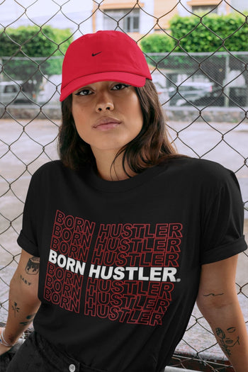 Jordan 4 Fire Red Sneaker Match Tees Born Hustler Sneaker Tees Jordan 4 Fire Red Sneaker Release Tees Unisex Shirts