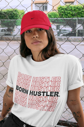 Jordan 4 Fire Red Sneaker Match Tees Born Hustler Sneaker Tees Jordan 4 Fire Red Sneaker Release Tees Unisex Shirts