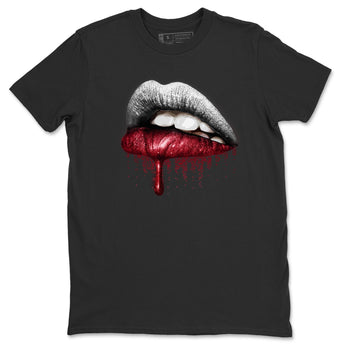 Jordan 4 Fire Red Sneaker Match Tees Dripping Lips Sneaker Tees Jordan 4 Fire Red Sneaker Release Tees Unisex Shirts