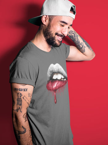Jordan 4 Fire Red Sneaker Match Tees Dripping Lips Sneaker Tees Jordan 4 Fire Red Sneaker Release Tees Unisex Shirts