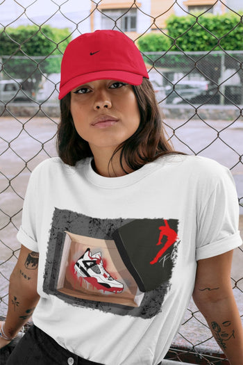 Jordan 4 Fire Red Sneaker Match Tees New Kicks Sneaker Tees Jordan 4 Fire Red Sneaker Release Tees Unisex Shirts