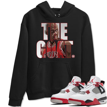 Jordan 4 Fire Red Sneaker Match Tees The Goat Sneaker Tees Jordan 4 Fire Red Sneaker Release Tees Unisex Shirts