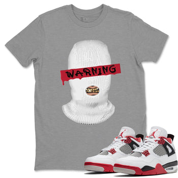 Jordan 4 Fire Red Sneaker Match Tees Warning Sneaker Tees Jordan 4 Fire Red Sneaker Release Tees Unisex Shirts