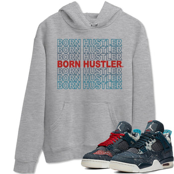 Jordan 4 Deep Ocean Sneaker Match Tees Born Hustler Sneaker Tees Jordan 4 Deep Ocean Sneaker Release Tees Unisex Shirts