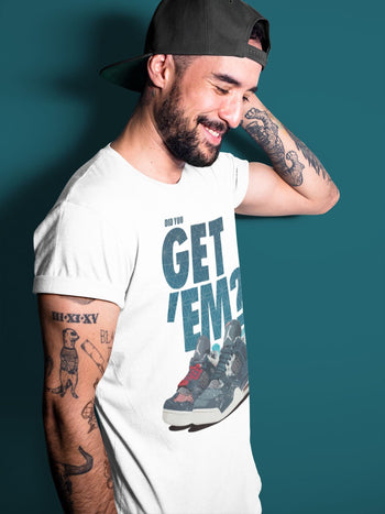 Jordan 4 Deep Ocean Sneaker Match Tees Did You Get Em SNRT Sneaker Tees Jordan 4 Deep Ocean SNRT Sneaker Release Tees Unisex Shirts
