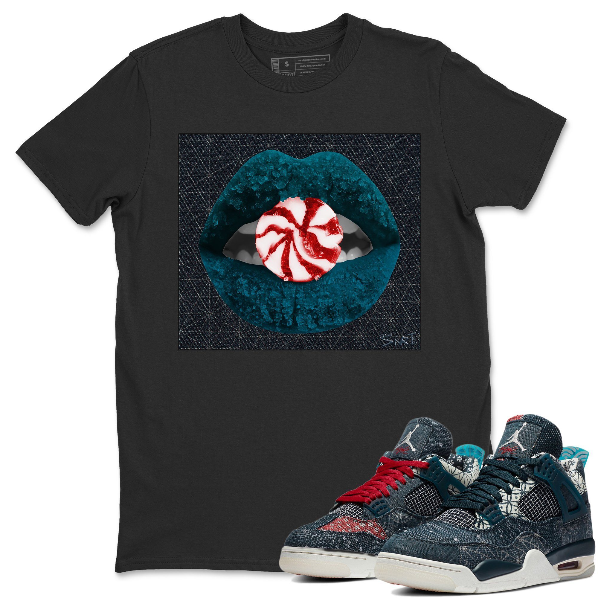 Jordan 4 Deep Ocean Sneaker Match Tees Lips Candy Sneaker Tees Jordan 4 Deep Ocean Sneaker Release Tees Unisex Shirts