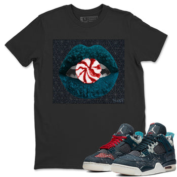 Jordan 4 Deep Ocean Sneaker Match Tees Lips Candy Sneaker Tees Jordan 4 Deep Ocean Sneaker Release Tees Unisex Shirts