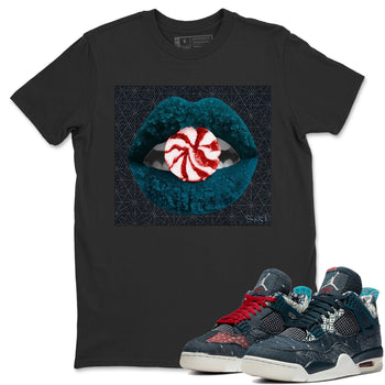 Jordan 4 Deep Ocean Sneaker Match Tees Lips Candy Sneaker Tees Jordan 4 Deep Ocean Sneaker Release Tees Unisex Shirts