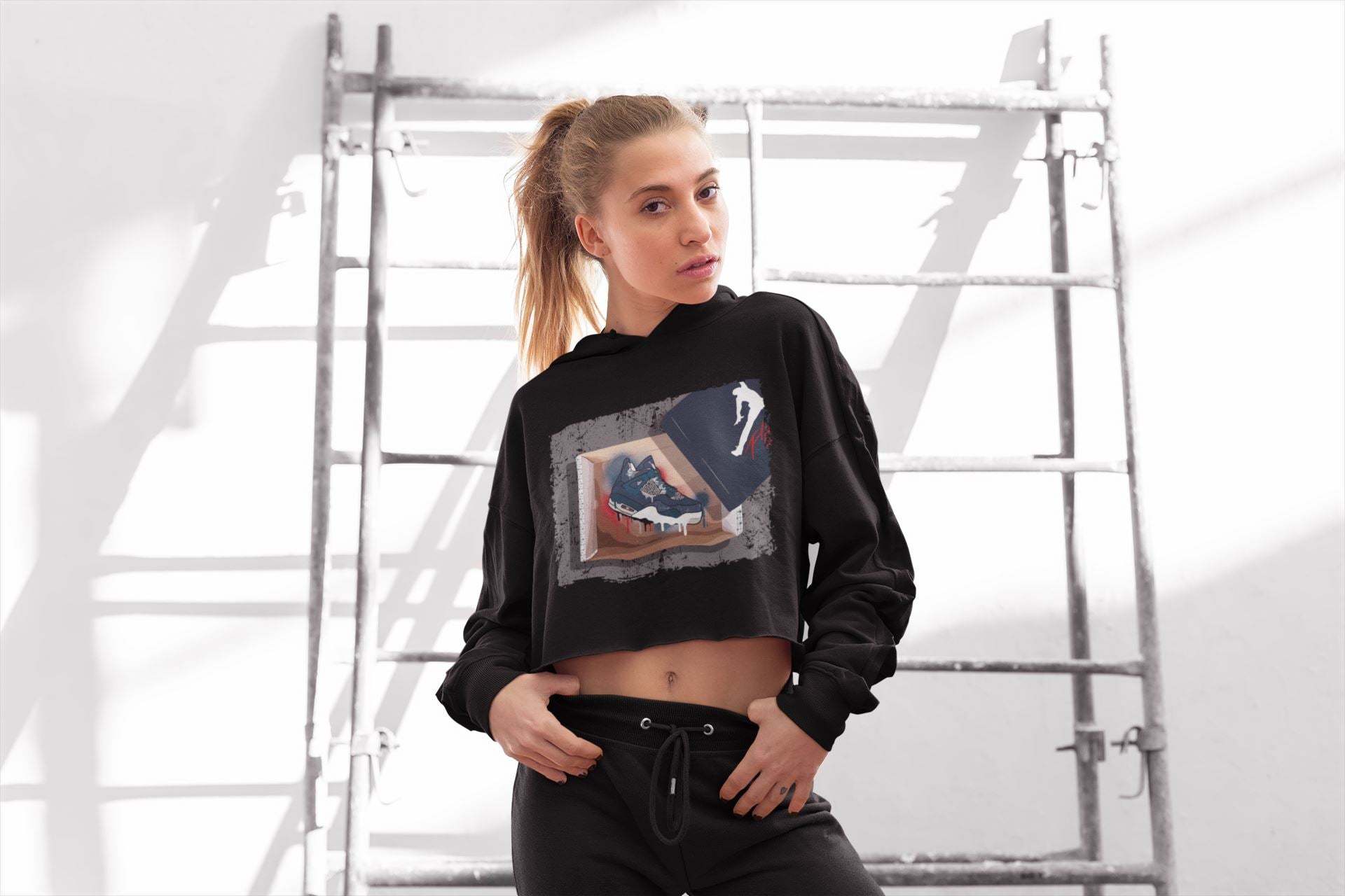 Jordan 4 Deep Ocean Sneaker Match Tees New Kicks Sneaker Tees Jordan 4 Deep Ocean Sneaker Release Tees Women's Shirts