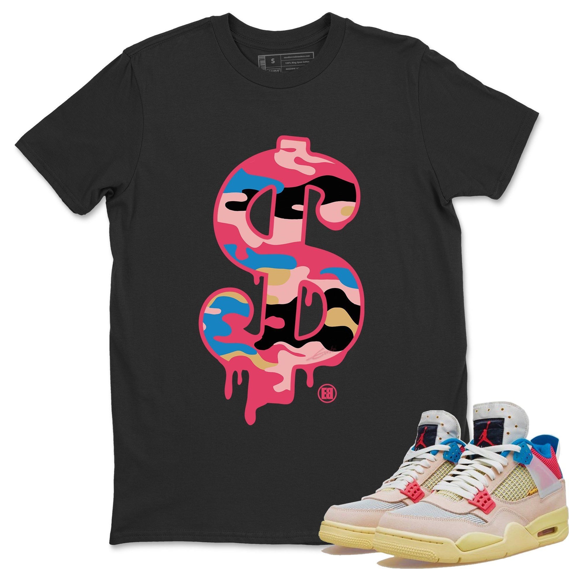 Jordan 4 Union Guava Ice Sneaker Match Tees Dollar Camo Sneaker Tees Jordan 4 Union Guava Ice Sneaker Release Tees Unisex Shirts