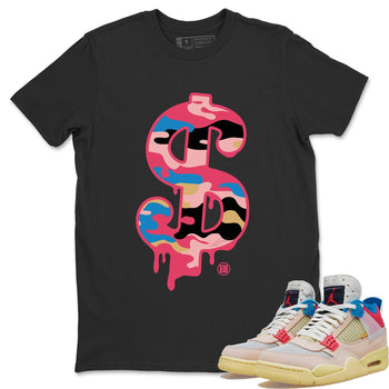 Jordan 4 Union Guava Ice Sneaker Match Tees Dollar Camo Sneaker Tees Jordan 4 Union Guava Ice Sneaker Release Tees Unisex Shirts