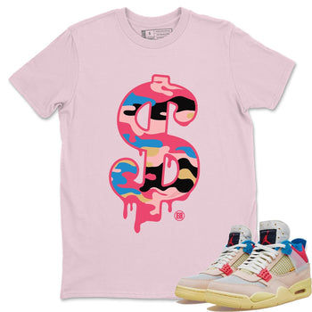 Jordan 4 Union Guava Ice Sneaker Match Tees Dollar Camo Sneaker Tees Jordan 4 Union Guava Ice Sneaker Release Tees Unisex Shirts