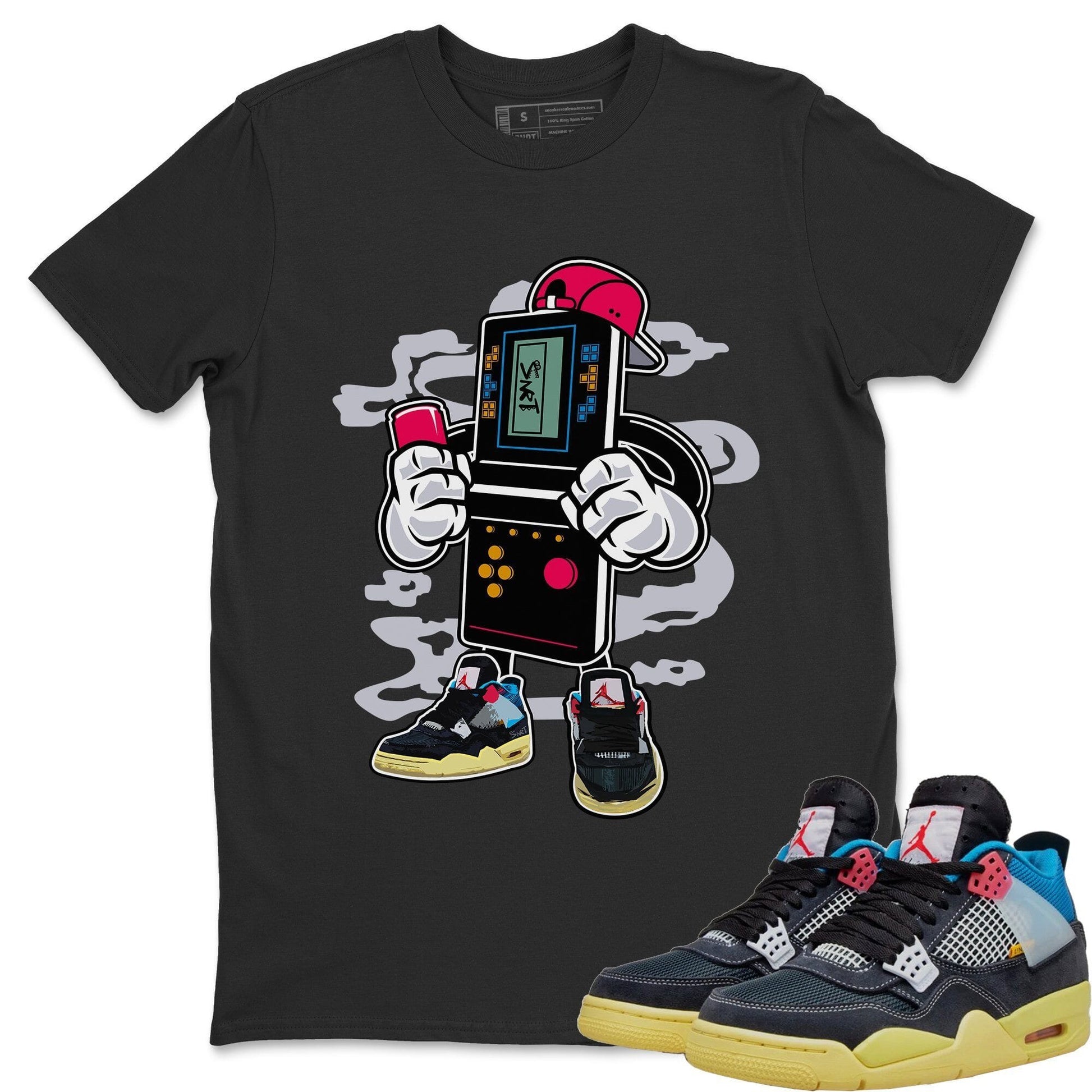 Jordan 4 Union Off Noir Sneaker Match Tees Game Boy Sneaker Tees Jordan 4 Union Off Noir Sneaker Release Tees Unisex Shirts